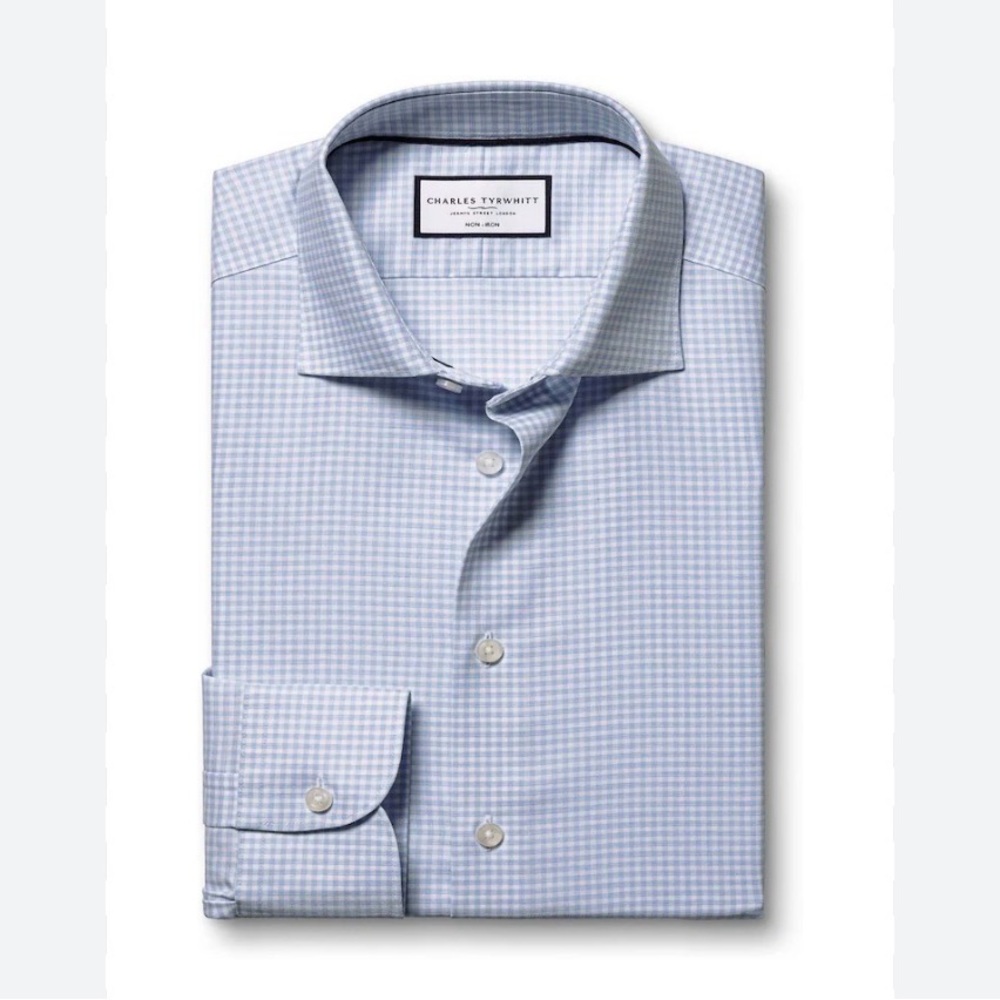 Charles Tyrwhitt Slim Fit Non Iron Gingham Button Down Shirt
